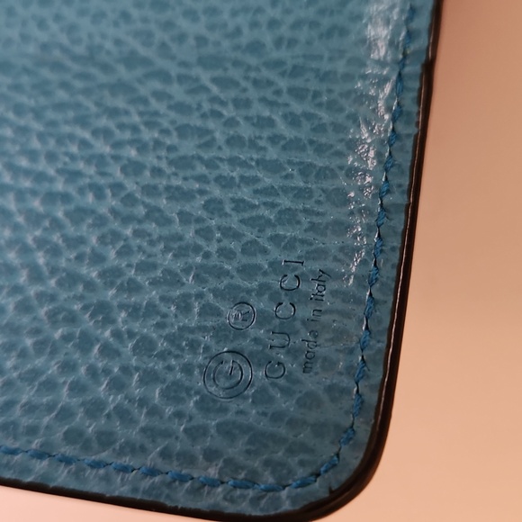 Gucci Interlocking GG Long Doublesided Wallet- Turquoise w/Box - Picture 11 of 14